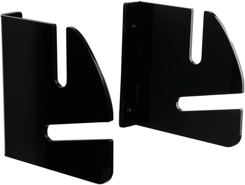 WLSANX Skateboard Rack Wall Mount Double Layer Skateboard Display Rack Wall Mount Skateboard Shelf Skateboard Storage Rack Skateboard Deck Display Rack Skateboard Holder Wall (Black 1 Pair) - Image 3